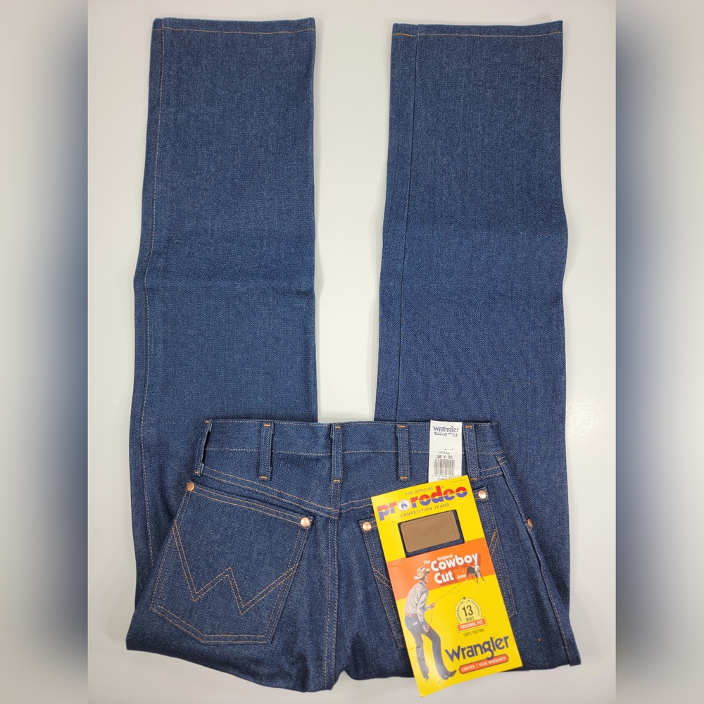 NEW Wrangler Pro Rodeo Original Fit Blue Jeans Cowboy Cut 13MWZ Mens 28x32 NWT - Picture 3 of 14